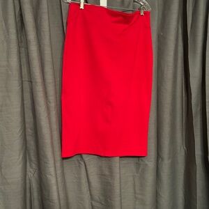 Red pencil skirt